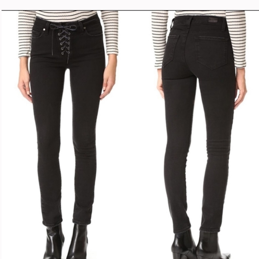 Paige lace up denim jeans